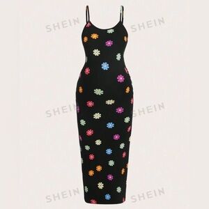 Bump friendly floral bodycon dress